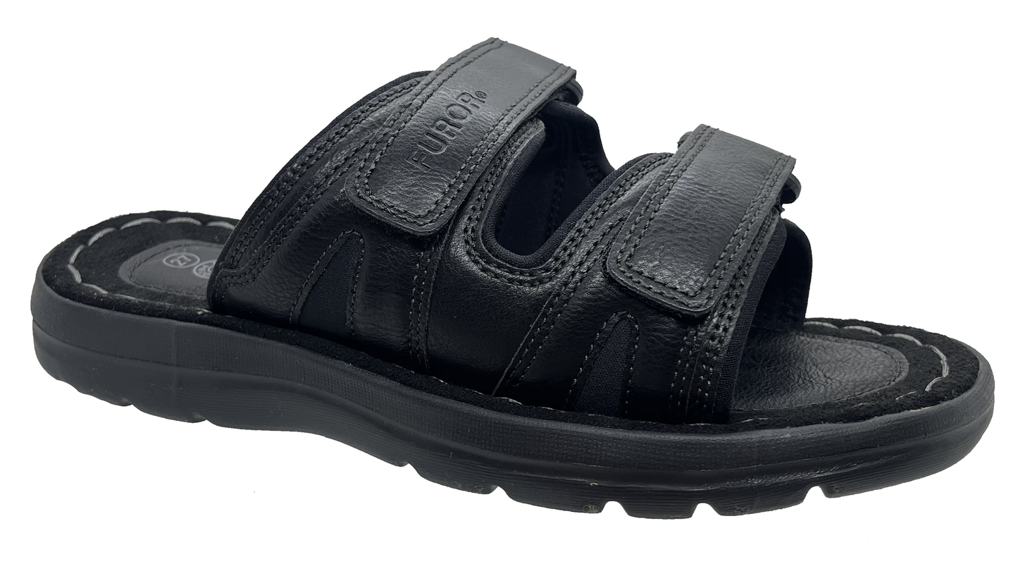 Sandalia Para Caballero Velcro Furor Negra 24098