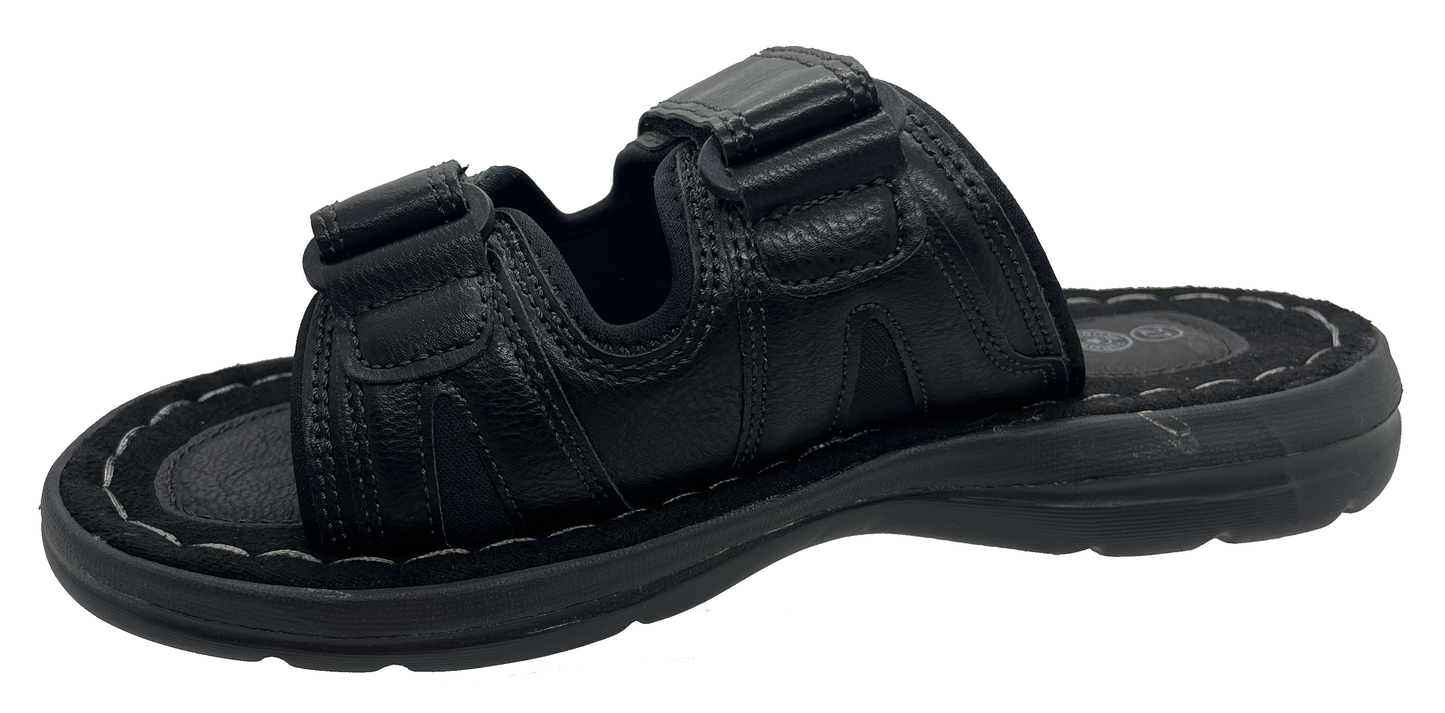 Sandalia Para Caballero Velcro Furor Negra 24098