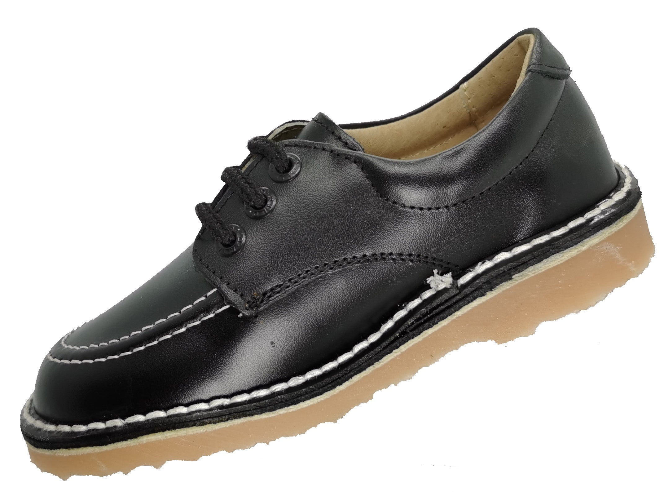 Zapato Escolar Para Ni o De Piel Suela Goma Negro Rilo 6813