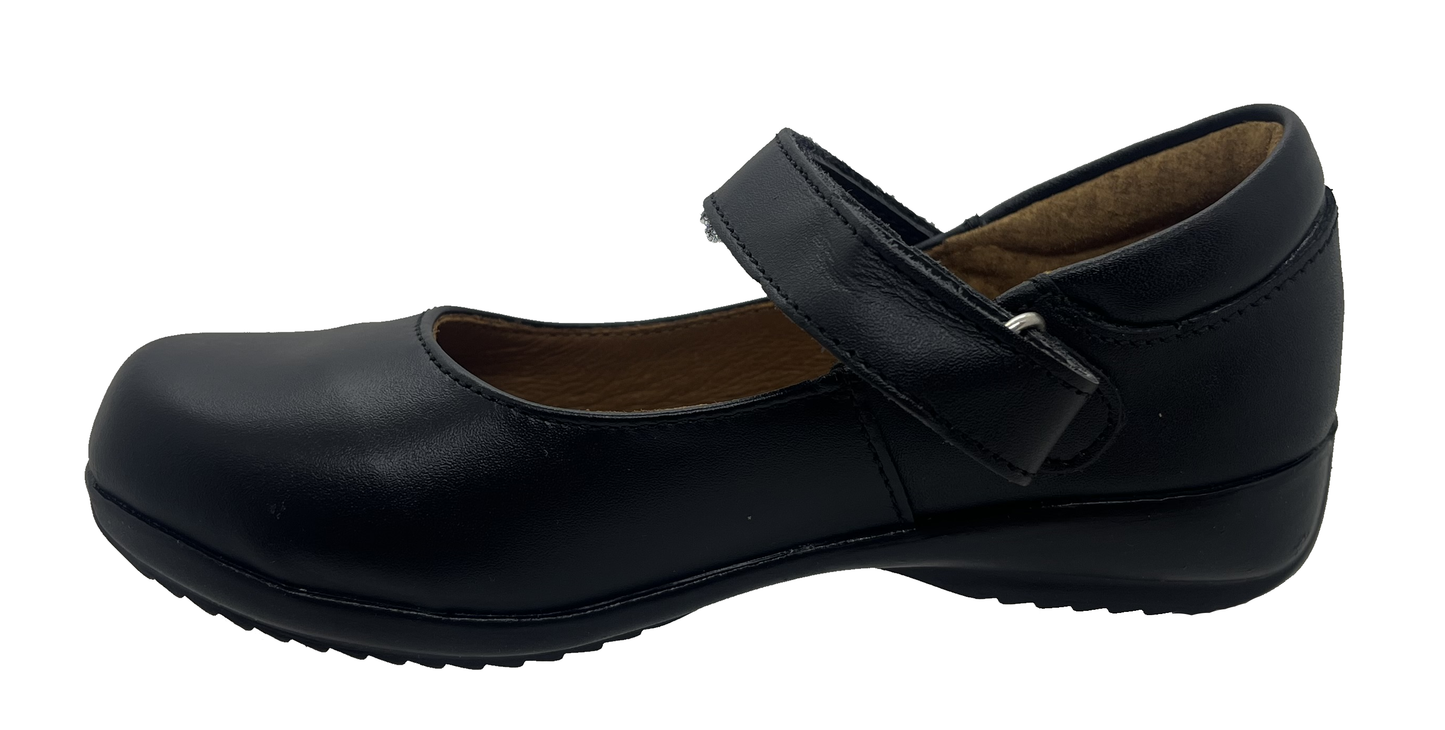 Zapato Escolar Para Niña De Piel Con Arco Negro Rilo 9012